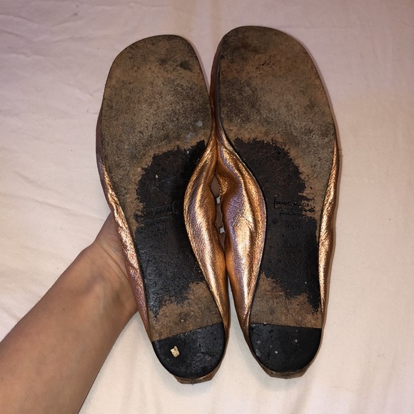 Marc Jacob’s metallic leather flats size 36.5 - Picture 2 of 4